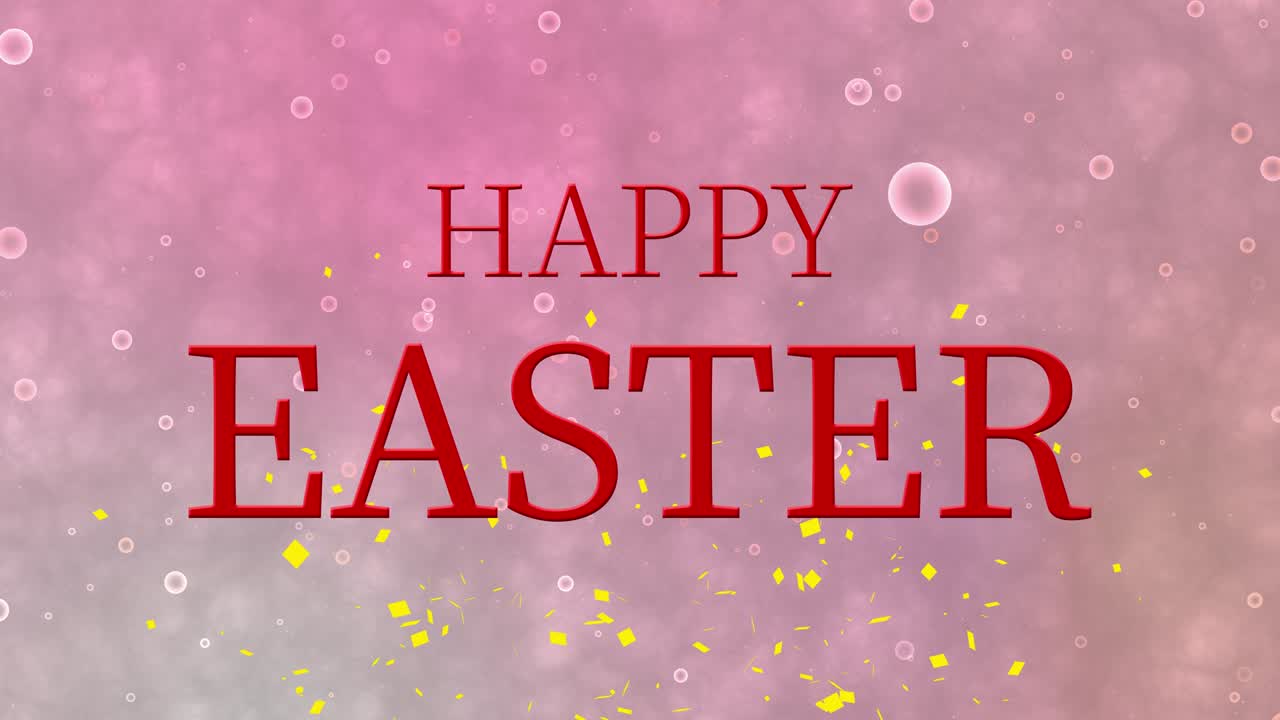 Happy Easter event text animation motion graphics