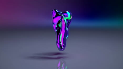 dynamic holographic abstract liquid form