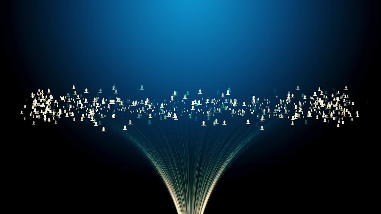 한 지점에 남성과 여성의 아바타를 연결했습니다.