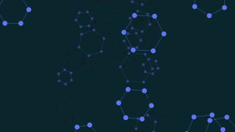 Miteinander-Verbundene-Blaue-Punkte-Bilden-Ein-Netzwerk-Auf-Dunklem-Hintergrund