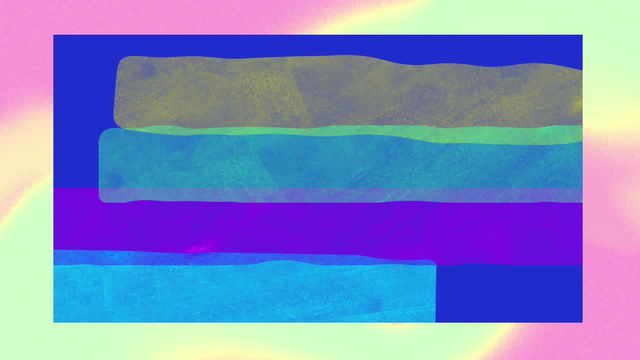 animación de formas que se mueven sobre un fondo rosa