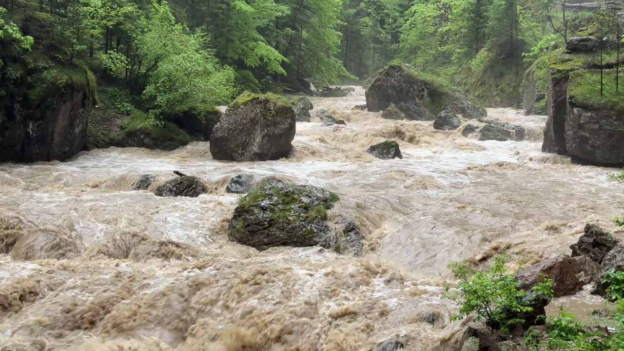 Water Fury in the Carpathians: The Bicaz River Overflow After Torrential Rains