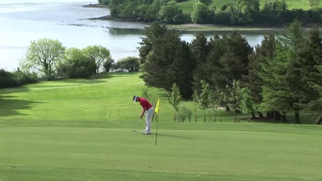 man playing golf