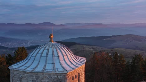 Beautiful-Rural-Landscape-And-Blue-Sky-In-Novi-Pazar,-Serbia