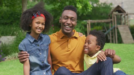 family spending time together in the garden