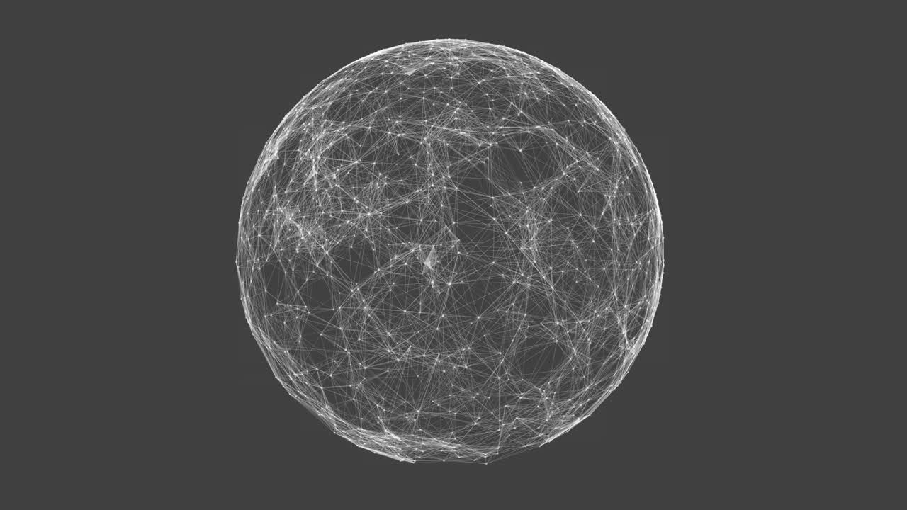 White technology sphere connectivity animation 