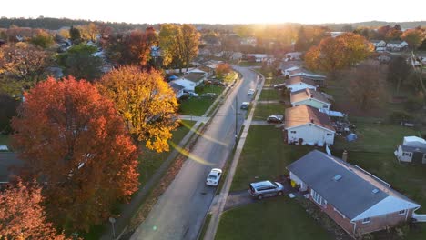 Establishing-shot-of-small-town-in-USA