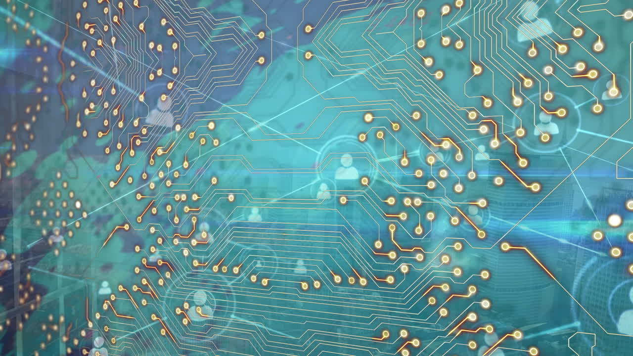 세계 지도를 통해 데이터 처리의 애니메이션