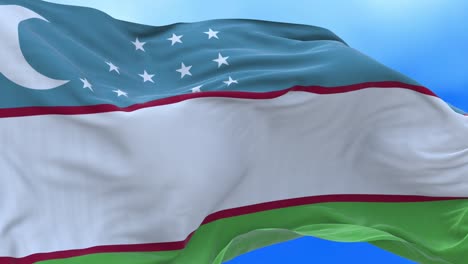 el bucle sin costuras de la bandera de uzbekistán.