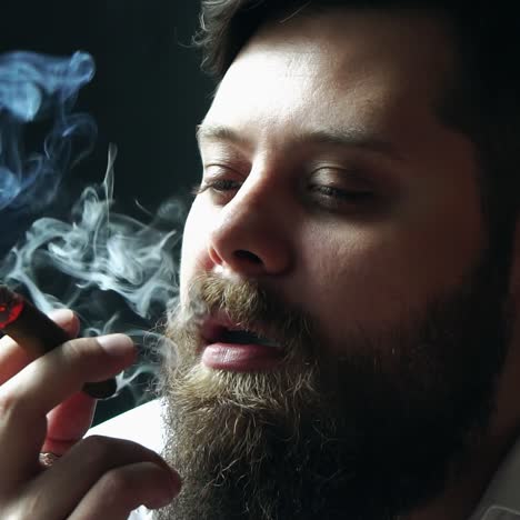 brutal man smoking cigar