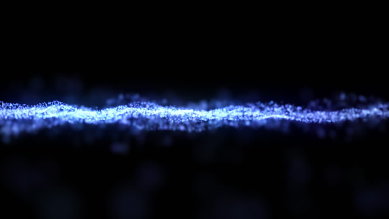 Abstract Blue Particle Wave | Premium Stock Video Footage