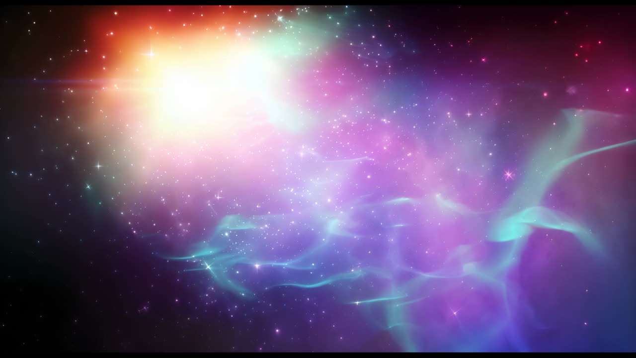 Colorful Cosmic Nebula with Stars