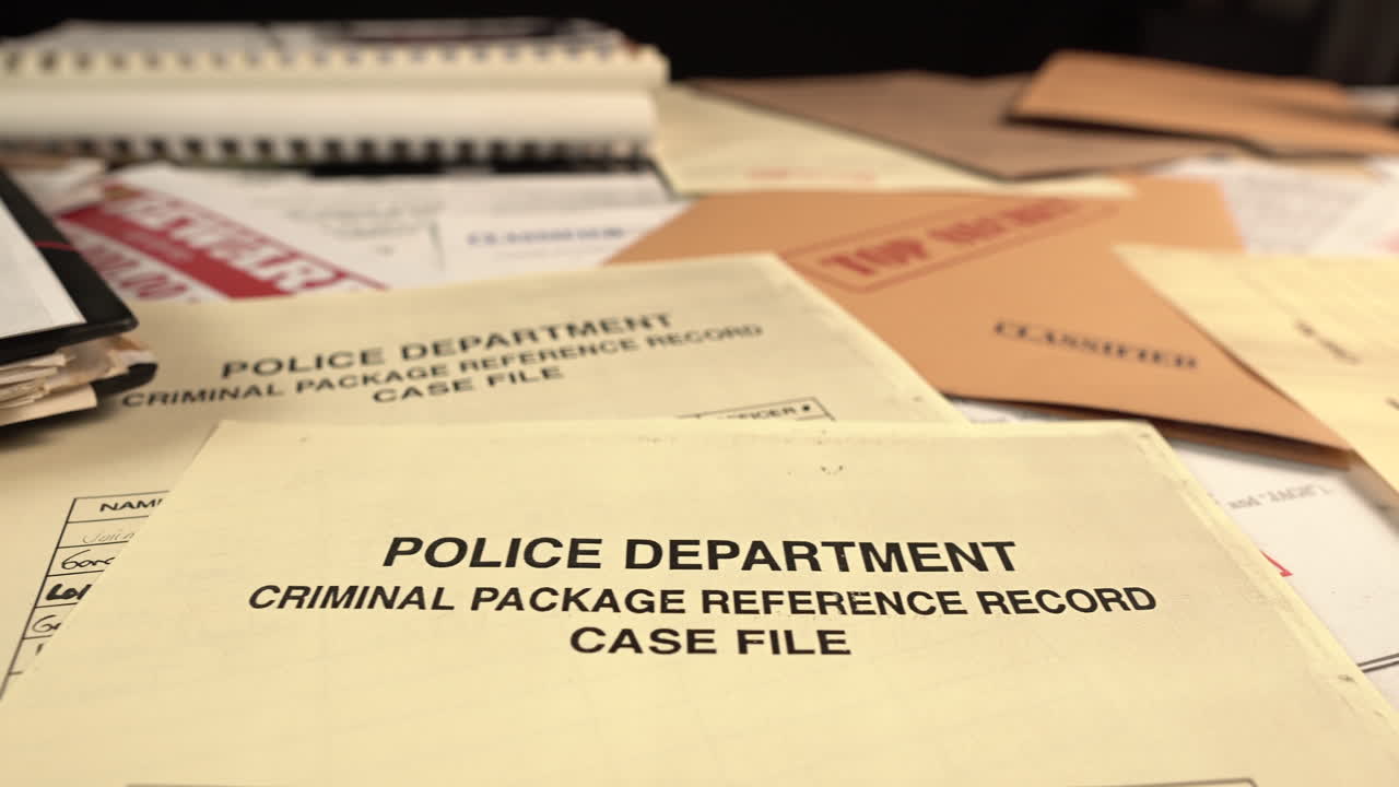 Police Department Criminal Case Files and Confidential Documents
