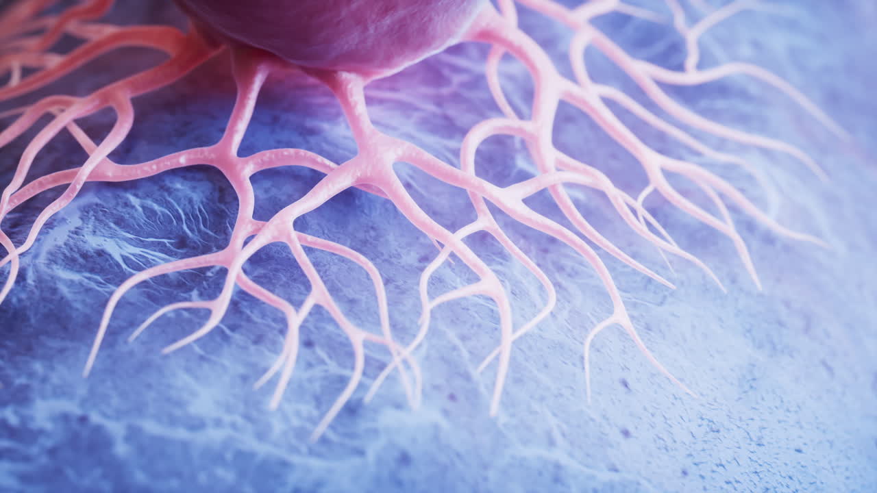 células biológicas del cáncer y la enfermedad, renderización en 3d.