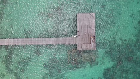 Aerial-Birds-Eye-View-Of-Cinnamon-Boardwalk-At-Koh-Mak,-Thailand