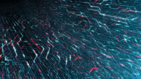 4k seamless loop abstract futuristic electronic circuit board.