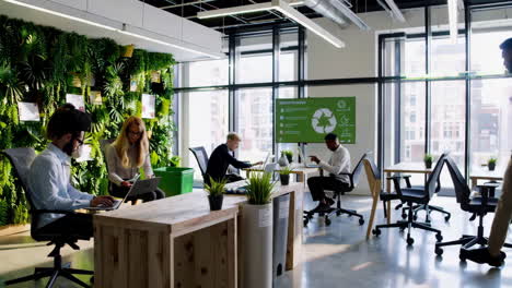 modern green office promoting sustainability and collaboration