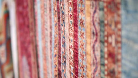 colorful hanging rugs