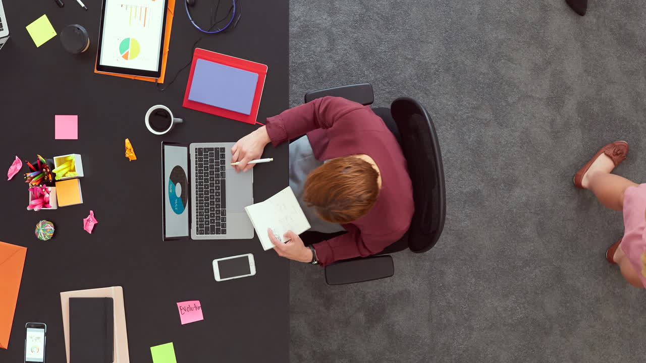 Timelapse of a productive team of employees