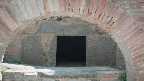 a baking oven in the ruins of pompeii.