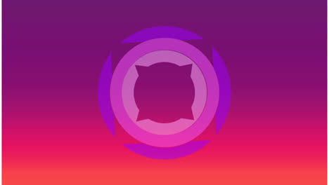 animación de escaneo de alcance rosado sobre fondo púrpura