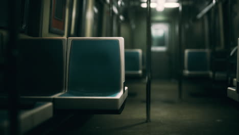 subway wagon is empty because of the coronavirus outbreak in the city