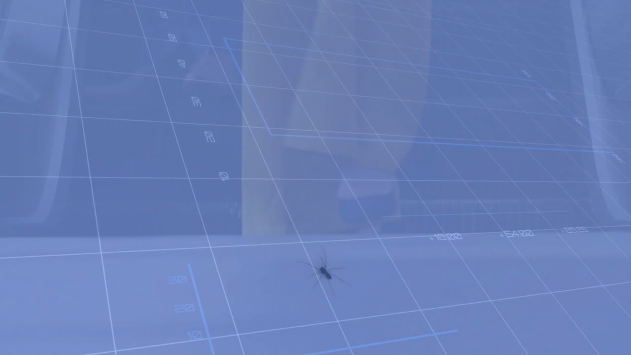 는 사람들 위에서 금융 데이터 처리의 애니메이션