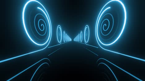 neon spiral tunnel