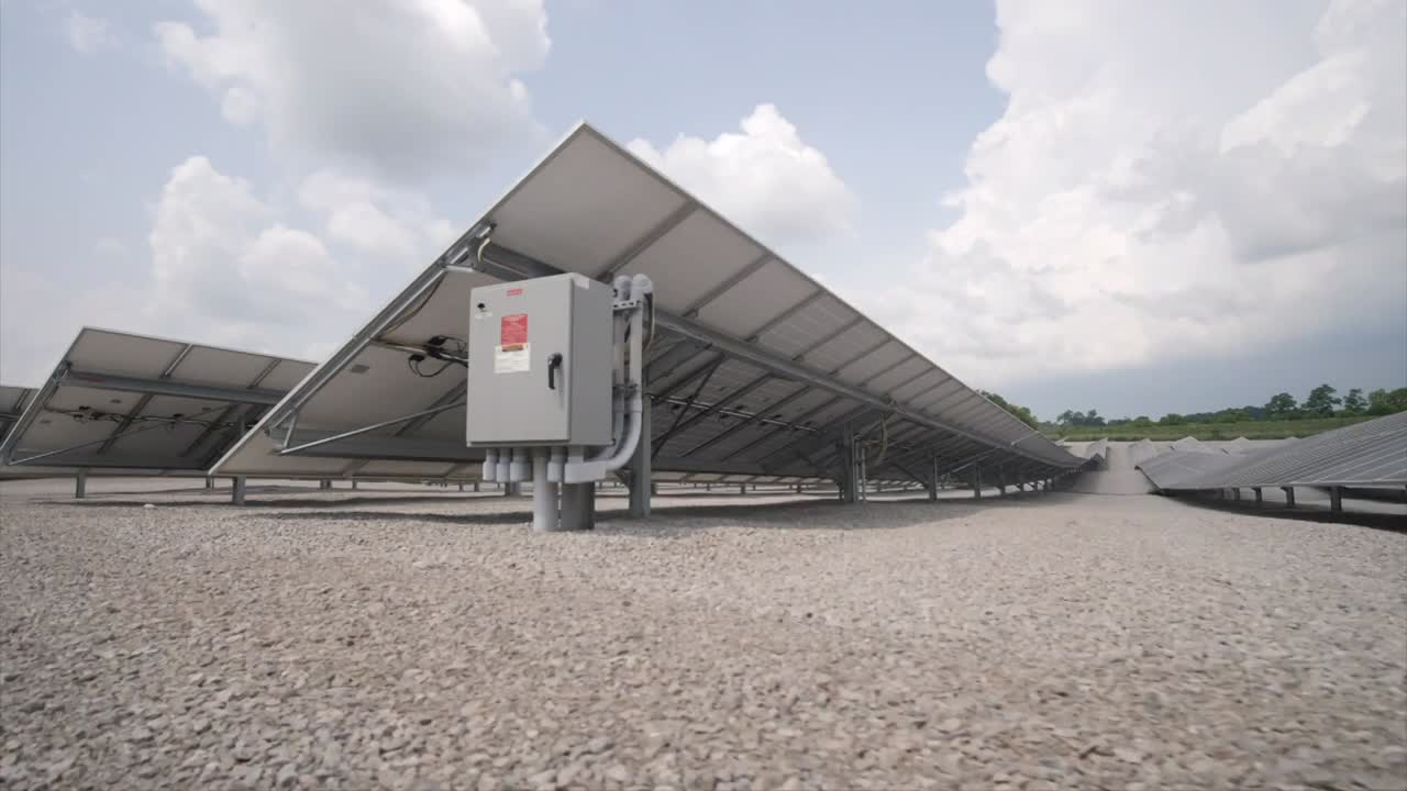 Solar Panel - driving around rows of panels