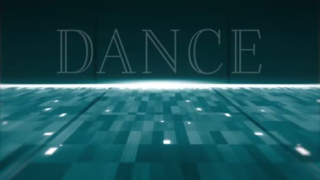 animation of the word dance written in flashing neon green letters