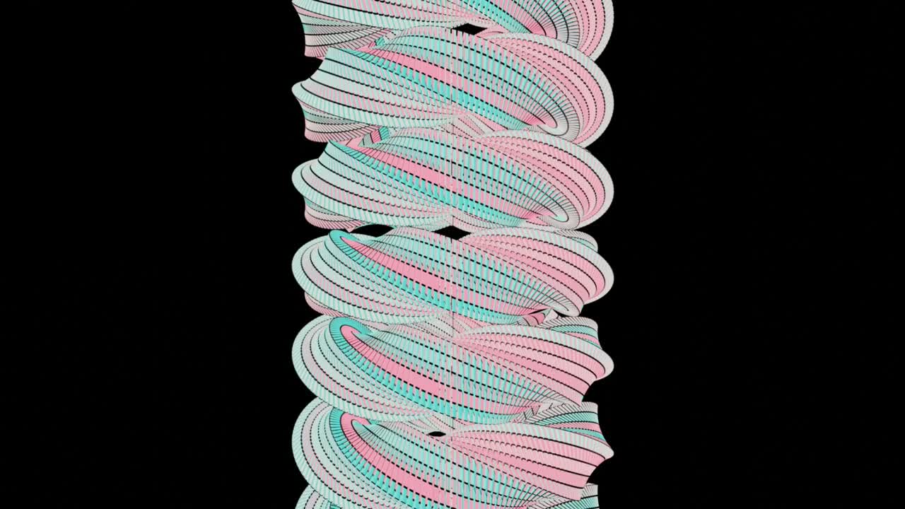 4K video animation of a beautiful abstract sci-fi object moving in a straight line.