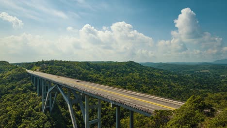 matanzas, cuba, timelapse  - the bacunayagua bridge