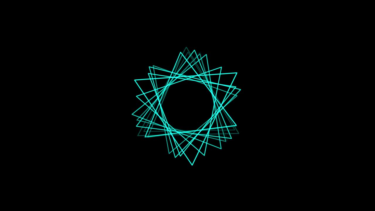 움직이는 삼각형 선으로 검은 바탕