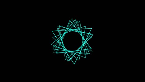 fondo negro con líneas triangulares móviles