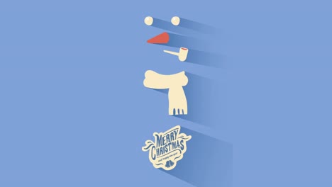 ilustración del saludo de navidad y el mensaje de año nuevo