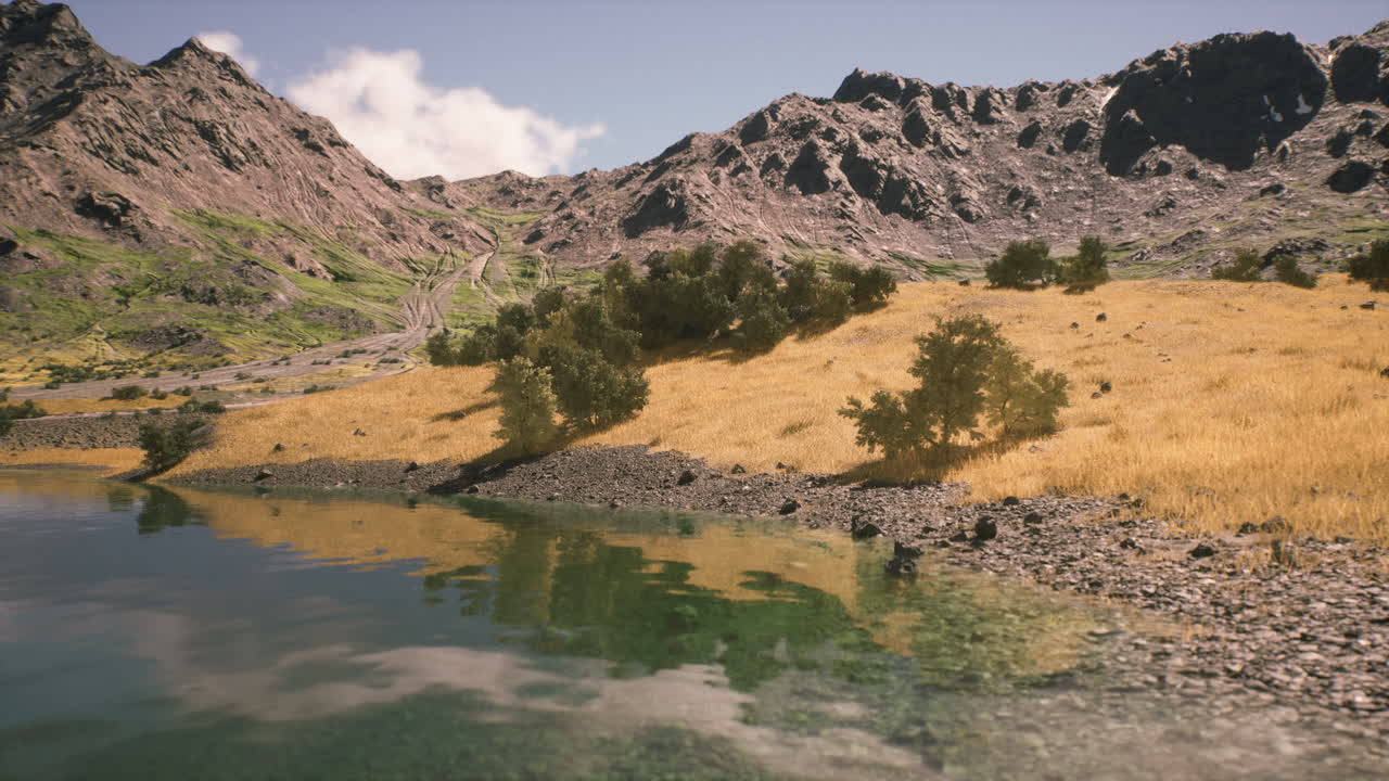 прекрасный горный ландшафт озера