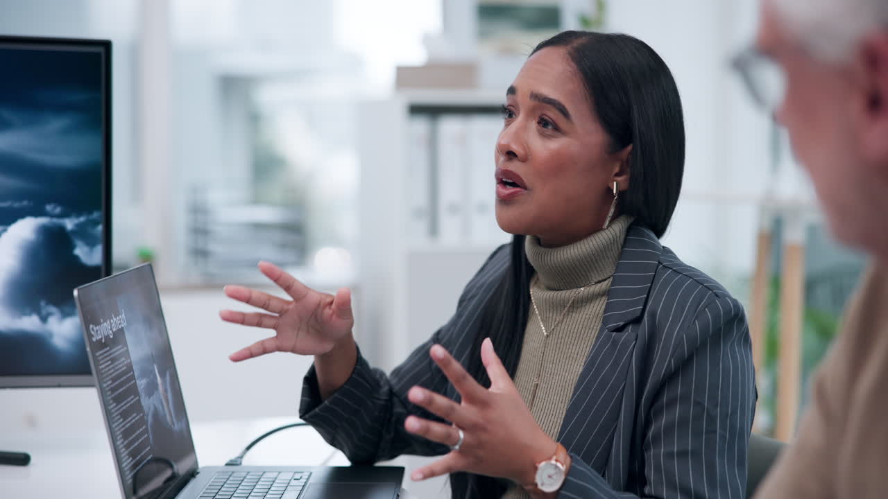 Business meeting with presentation