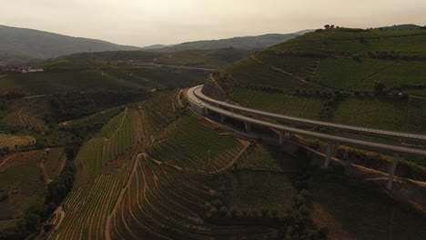 highway traffic on the famous moutains vineyards