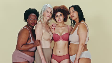 body positivity, underwear group