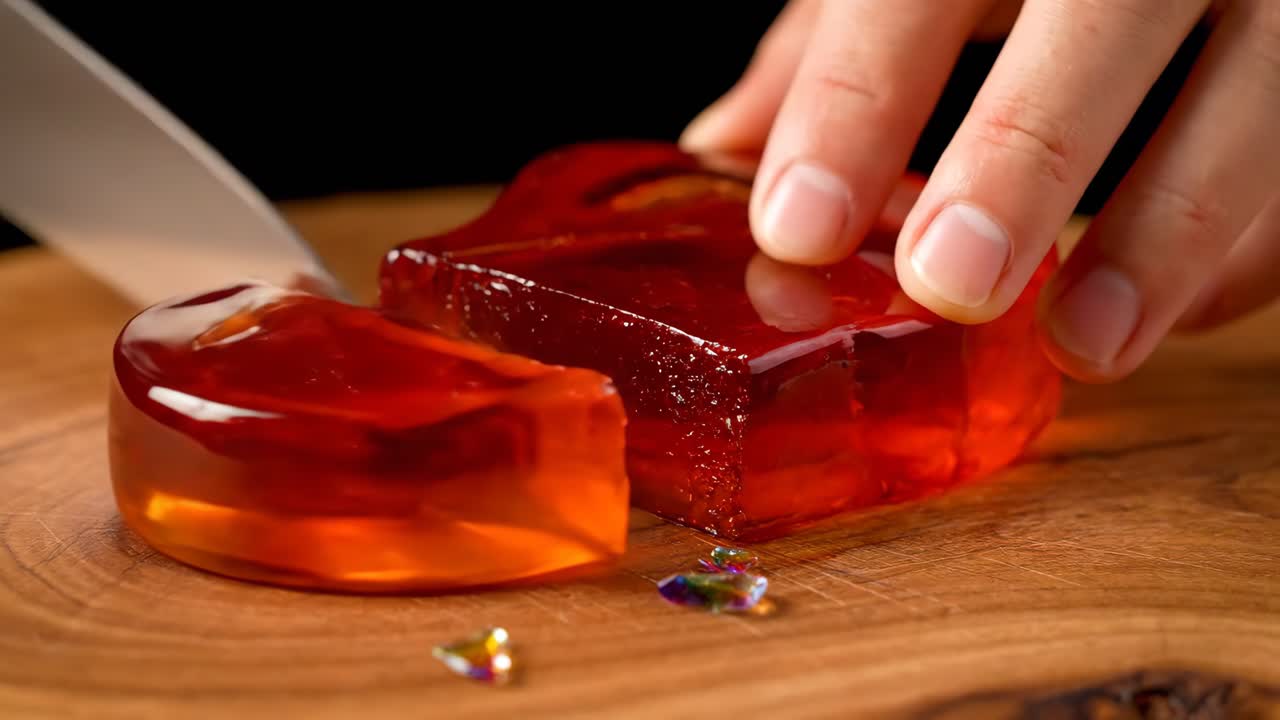 Cutting Jelly Dessert
