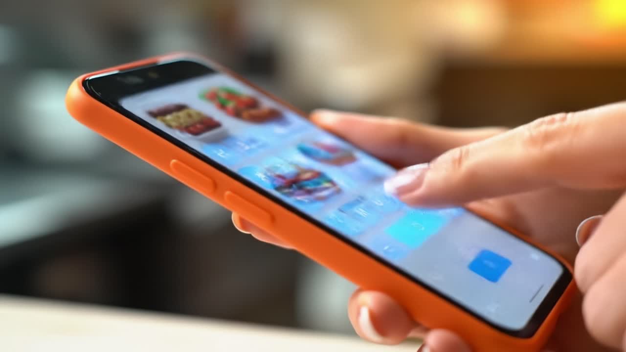 Exploring Touchscreen Functions: Captured Moment of a User Interacting with Touch Keyboard on Smartphone During Daily Tasks