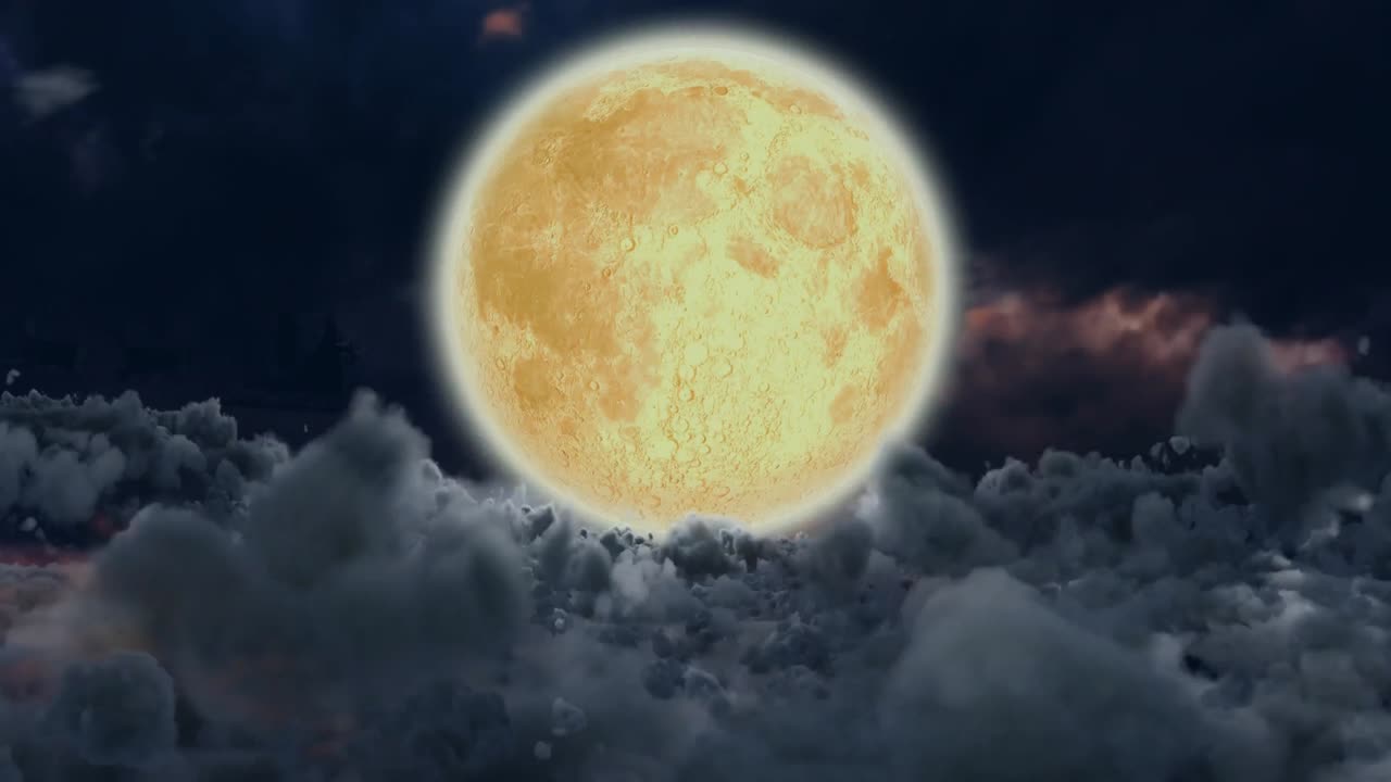 зимний пейзаж ночью