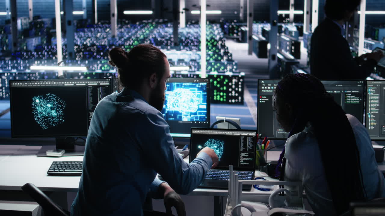 Data Center Admin Teaching Intern To Monitor Neural Network Using Ai