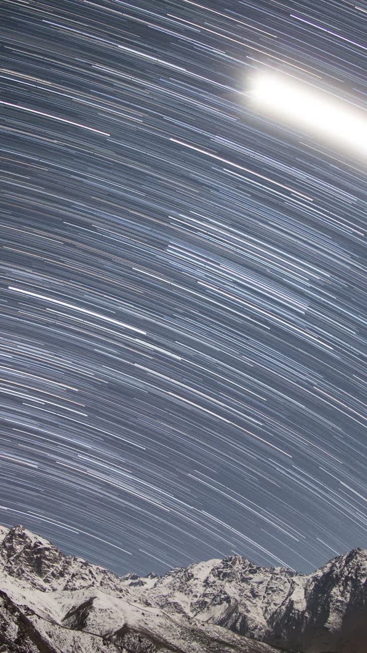 아틀라스 산, 밤의 별, 모로코, 수직