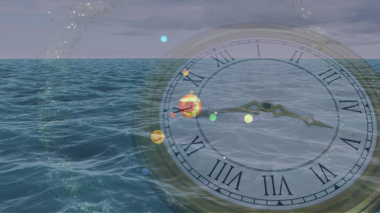 анимация солнечной системы, планет и космоса по часовому курсу