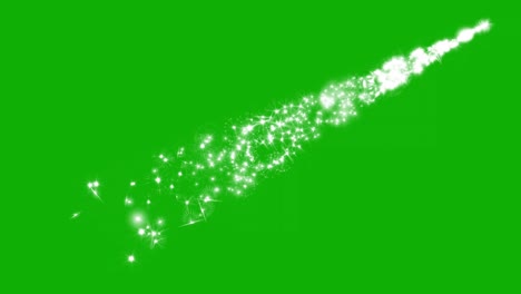 shining glitter particles stream motion graphics with green screen background