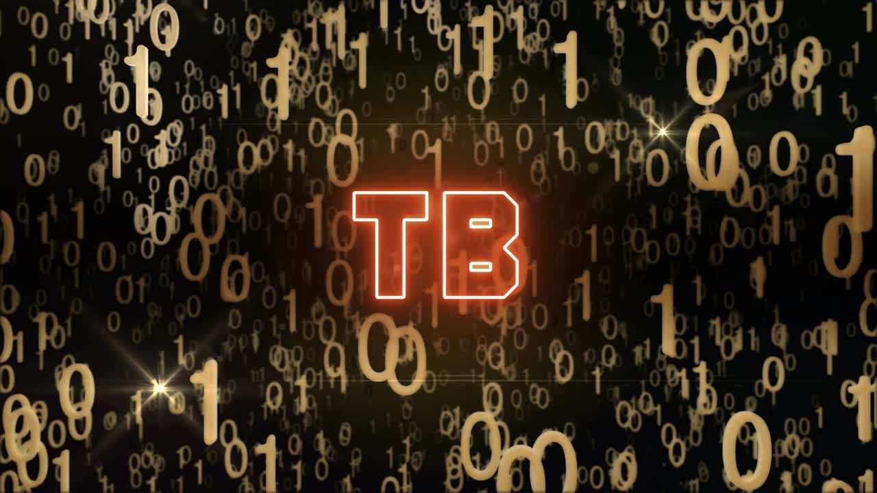 concepto de tb dorado con código digital