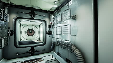 interior of futuristic internation space station