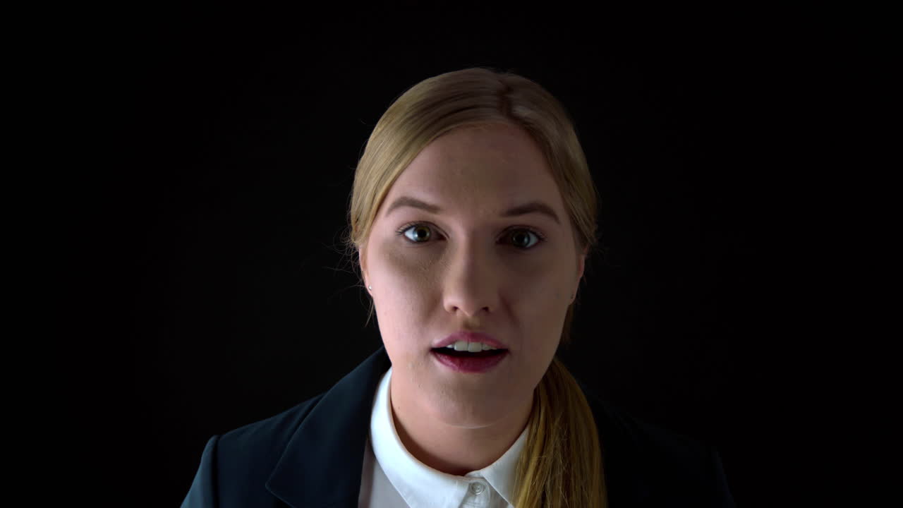 A businesswoman asking for clarity and expressing a different opinion of view in a conversation