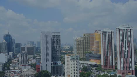 aerial view of kuala lumpur city skyline